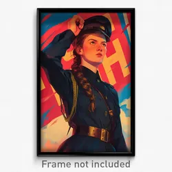 Icelandic Movie Poster - Woman Feeling Dread, Advanced Police Uniform (Print)