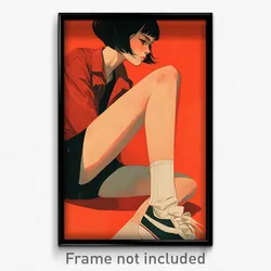 Spanish Movie Poster - Woman Feeling Infatuation, Imaginary Sneakers (Art Print)