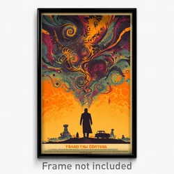French Movie Poster - Dark Tsunami (France Psychedelic Art Retro Film Print)