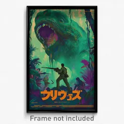 Thai Movie Poster - Green Jungle (Thailand Psychedelic Art Retro Film Print)