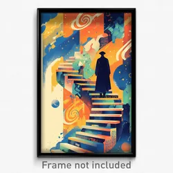 Greek Movie Poster - Colorful Path (Greece Psychedelic Art Retro Film Print)