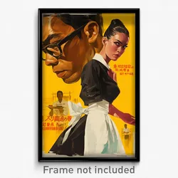 Thai Movie Poster - Man Feeling Satisfaction, White Maid Apron (Art Print)