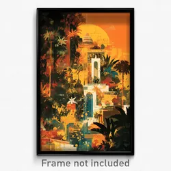 Brazilian Movie Poster - Far Courtyard (Brazil Psychedelic Art Retro Film Print)
