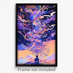 Art Poster - Creepy Backdrifting (Psychedelic Trippy Weird 11x17 Print)