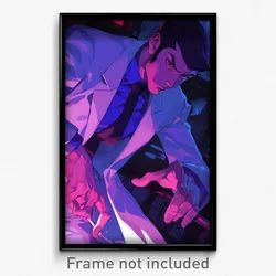 Anime Art Poster - Boy Feeling Spite Wearing Gripping White Coat (Print)
