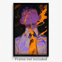 Anime Art Poster - Boy Feeling Regret Wearing Grizzled Yellow Necktie (Print)