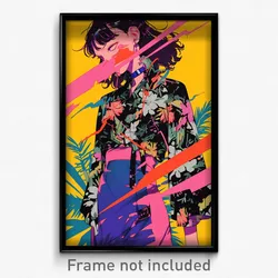 Anime Art Poster - Woman Feeling Angry Wearing Outrageous Sarong (Print)