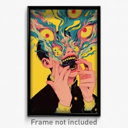 Movie Art Poster - Man Feeling Joy Wearing Drab Cat Ear (Retro Film Print)