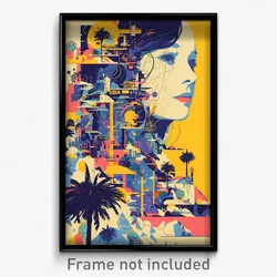 Greek Movie Poster - Cluttered Isle (Greece Psychedelic Art Retro Film Print)