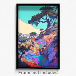 Art Poster - Majestic Dell (Psychedelic Trippy Weird 11x17 Cartoon Print)
