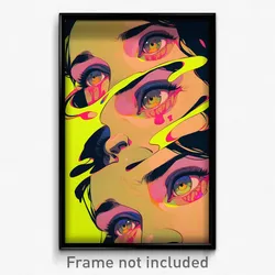 Art Poster - Colossal Face (Psychedelic Trippy Weird 11x17 Print)