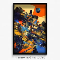 French Movie Poster - Mysterious Spanish Architecture (France Film Art Print)