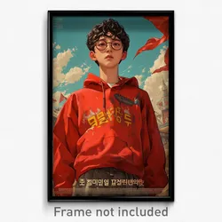 Korean Movie Poster - Boy Feeling Hopeless, Acclaimed Red Hoodie (Art Print)