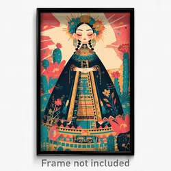 Mexican Movie Poster - Woman Feeling Neglect, Impeccable Layered Dress (Print)