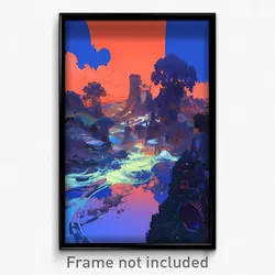Art Poster - Humongous Inlet (Psychedelic Trippy Weird 11x17 Print)