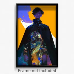Anime Art Poster - Boy Feeling Humiliation, International Black Cloak (Print)