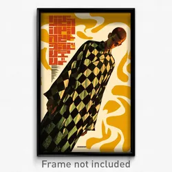 Spanish Movie Poster - Boy Feeling Cynicism, Gloomy Checkered Kimono (Art Print)