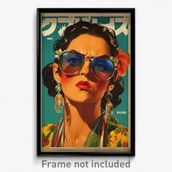Mexican Movie Poster - Woman Feeling Angry, Heavenly Aviator Sunglasses (Print)