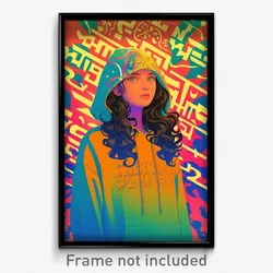 Bollywood Movie Poster - Girl Feeling Insulted, Flamboyant Hooded Track Jacket