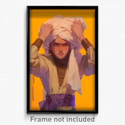 Art Poster - Man Feeling Angry Wearing Enchanted White Headwear (Print)