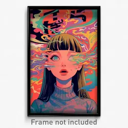 Greek Movie Poster - Girl Feeling Undermined, Astonishing Grey Shirt (Art Print)