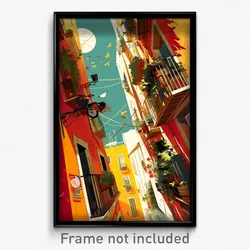 Spanish Movie Poster - Shifty Street (Spain Psychedelic Art Retro Film Print)