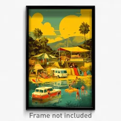 Spanish Movie Poster - Average Encampment (Spain Retro Film Art Print)