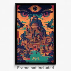 Greek Movie Poster - Old Exotic City (Greece Psychedelic Art Retro Film Print)