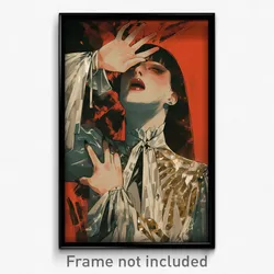 Spanish Movie Poster - Girl Feeling Vicious, Silver Layered Clothes (Art Print)