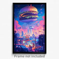 Movie Art Poster - Coarse Burger Stand (Psychedelic Retro Weird Film Print)