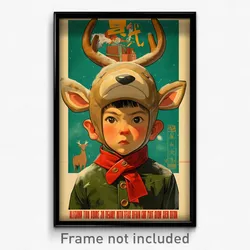 Vietnamese Movie Poster - Boy Feeling Annoyance, Thick Reindeer Costume (Print)