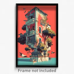 Greek Movie Poster - Ordinary Spanish Architecture (Greece Retro Film Art Print)
