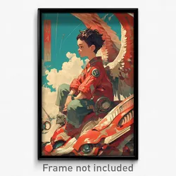 Movie Art Poster - Boy Feeling Trust, Natural Dragon Wings (Retro Film Print)