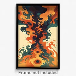 Icelandic Movie Poster - Flat Downs (Iceland Psychedelic Art Retro Film Print)