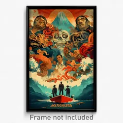 Mexican Movie Poster - Empty Anchorage (Mexico Psychedelic Art Retro Film Print)