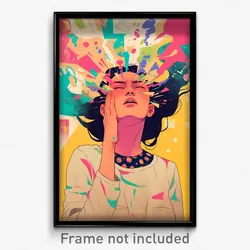 Bollywood Movie Poster - Woman Feeling Infuriated, Sophisticated White Jacket