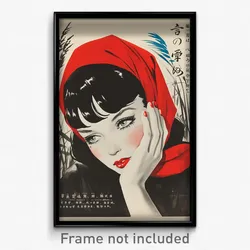 Japanese Movie Poster - Girl Feeling Miserliness, Acclaimed Red Neckerchief
