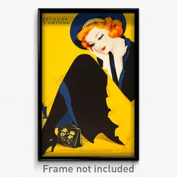 French Movie Poster - Woman Feeling Weak, Offbeat Frilled Legwear (Art Print)