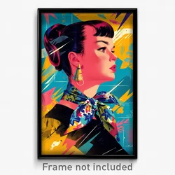 Spanish Movie Poster - Woman Feeling Assertive, Vivid Neckerchief (Art Print)