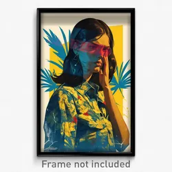 Brazilian Movie Poster - Girl Feeling Hate, Posh Tearing Clothes (Art Print)