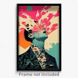 Icelandic Movie Poster - Man Feeling Depressed, Lively Hair Bow (Art Print)