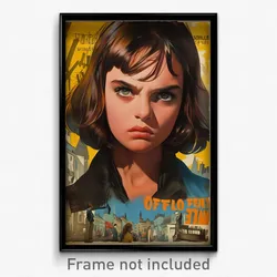 French Movie Poster - Girl Feeling Envy, Outgoing Black Vest (France Art Print)