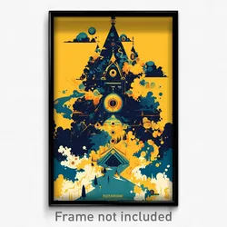 Russian Movie Poster - Elaborate Roof (Russia Psychedelic Art Retro Film Print)