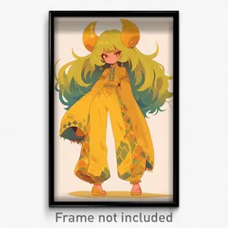 Anime Art Poster - Woman Feeling Disgruntled, Golden Alternate Costume (Print)