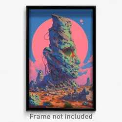 Art Poster - Droopy Plateau (Psychedelic Trippy Weird 11x17 Cartoon Print)