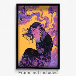 Art Poster - Woman Feeling Remorse Wearing Majestic Lace (Art Print)