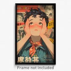 Chinese Movie Poster - Boy Feeling Fascination, Zany Purple Neckerchief (Print)