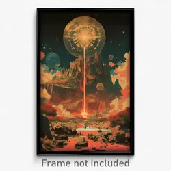 Movie Art Poster - Remarkable Crater (Psychedelic Retro Weird Film Print)