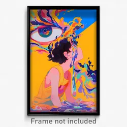 Anime Art Poster - Boy Feeling Humility Wearing Silly Yellow Tank Top (Print)