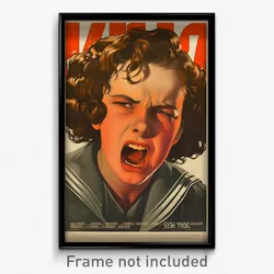 Russian Movie Poster - Woman Feeling Vicious, Curvy Grey Sailor Collar (Print)